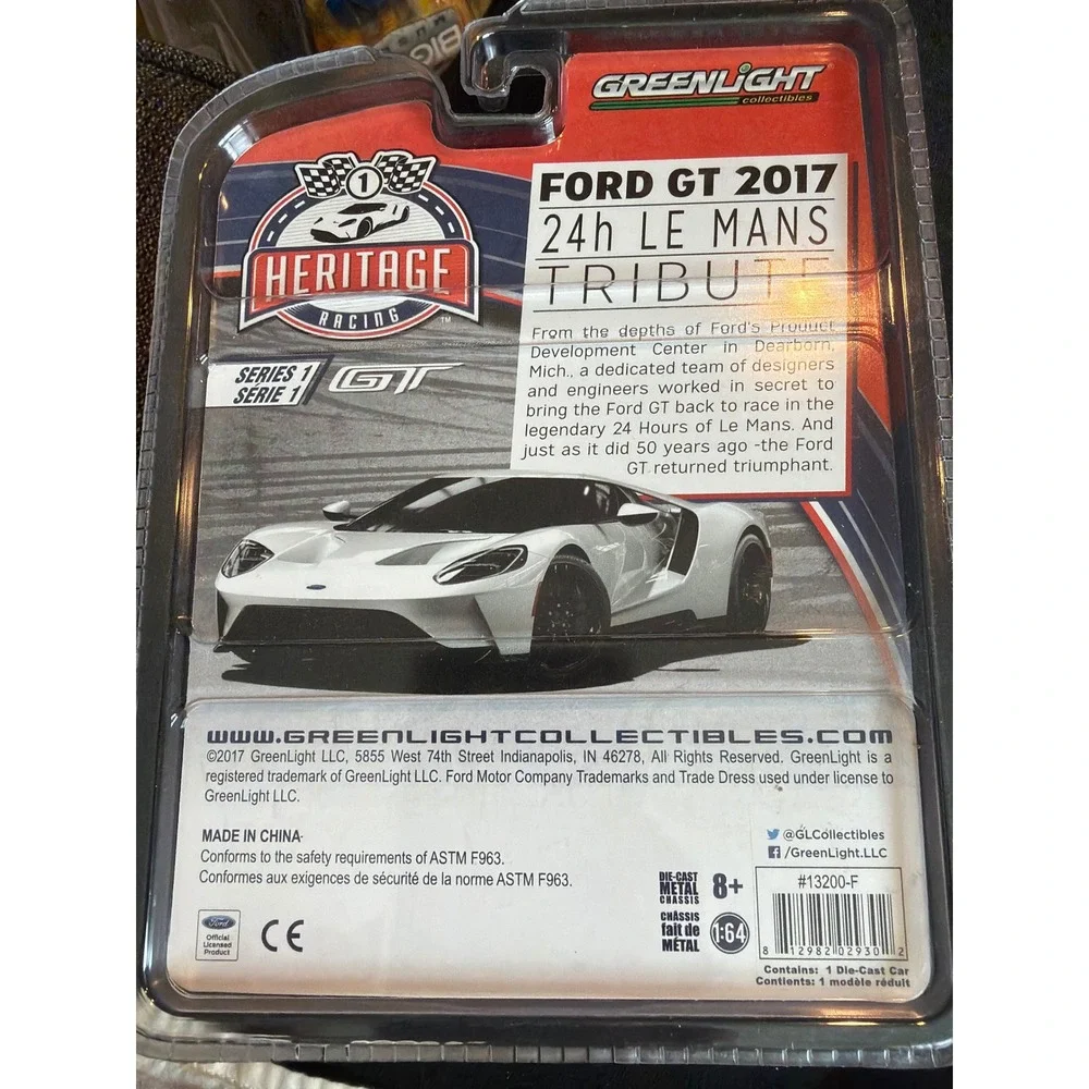 Greenlight Heritage Racing Series 1 2017 Ford GT 24h Le Mans Tribute 1:64 Orange